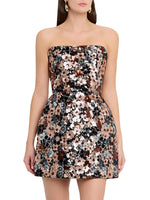 Maraya Strapless Floral Sequin Minidress