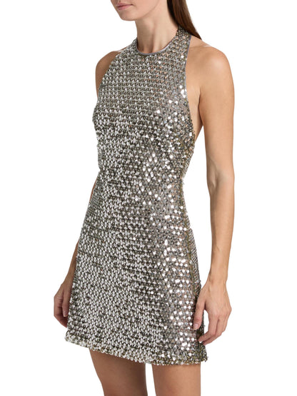 Eva Sequined Halterneck Minidress