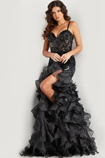 Jovani - 38358 - Sequin Embellished Mermaid Evening Gown