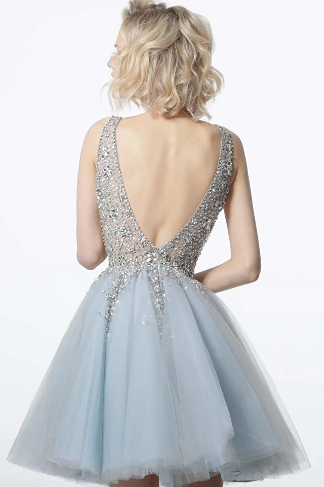 Jovani 1774 - Crystal Embellished Bodice Cocktail Dress